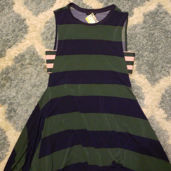 KIIND OF Asymmetrical Hemline Dress Size L - Picture 1 of 4